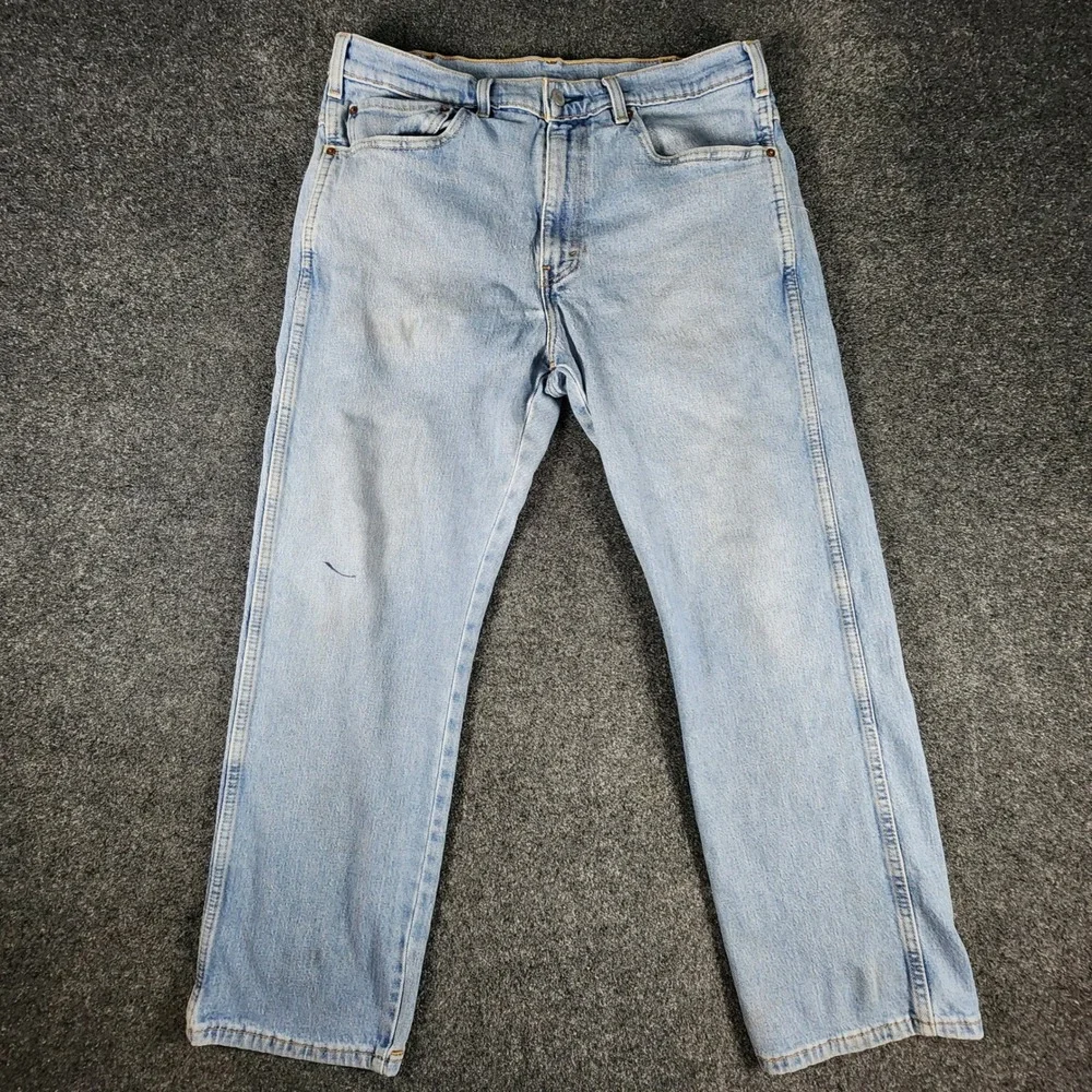 Levi's Western Fit Straight Leg Jeans Mens 36x30 Light Wash Denim